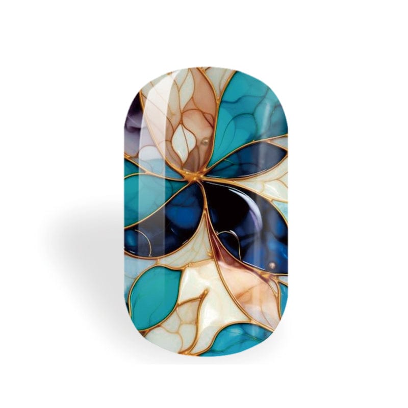 Glass Blue Leaves