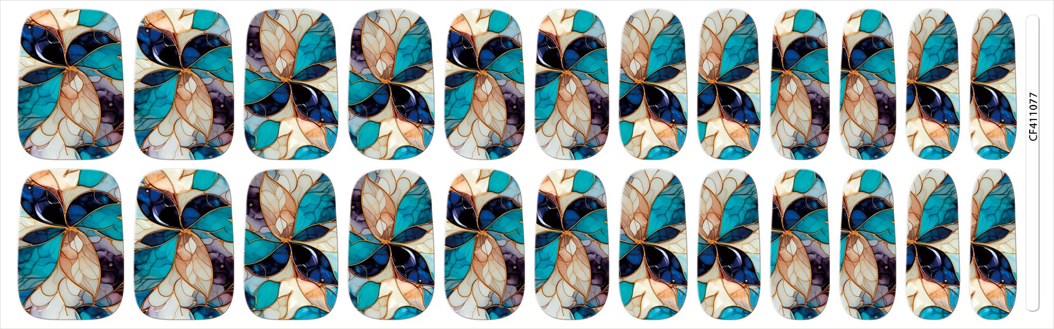 Glass Blue Leaves